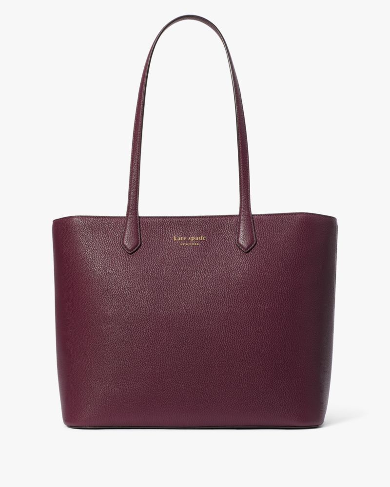 Kate Spade,Veronica Large Tote,Deep Cherry