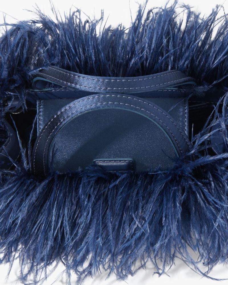 Genuine Ostrich Leather Morgan Bag - Blue