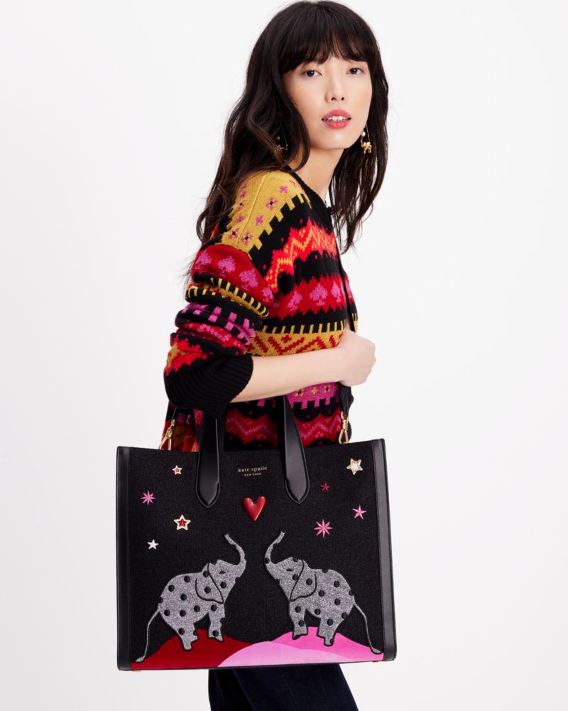 Kate Spade Manhattan Ellie Embellished Large Tote, Black - Handbags & Purses