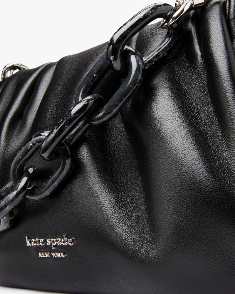 Kate Spade New York Faux Fur Gold-Toned Handle Bag - Black Handle
