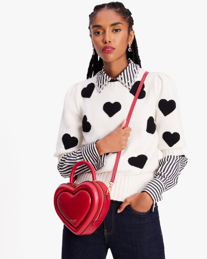 Kate Spade,Pitter Patter 3D Heart Crossbody,