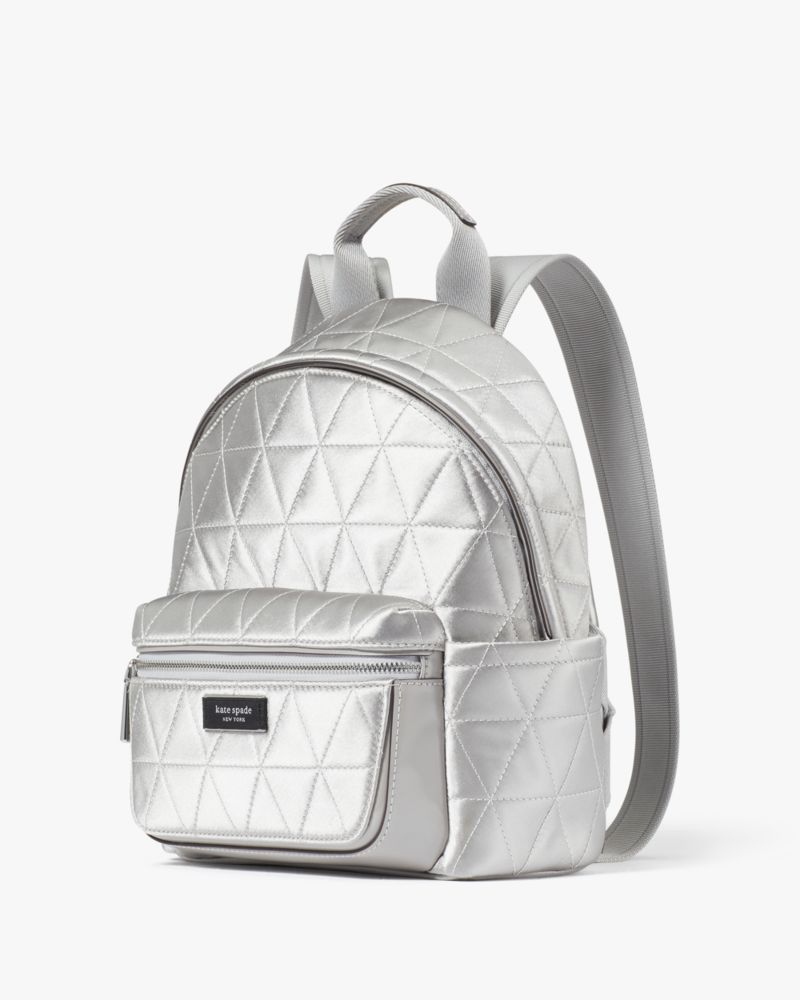 Kate Spade,Sam Icon Quilted Satin Small Backpack,