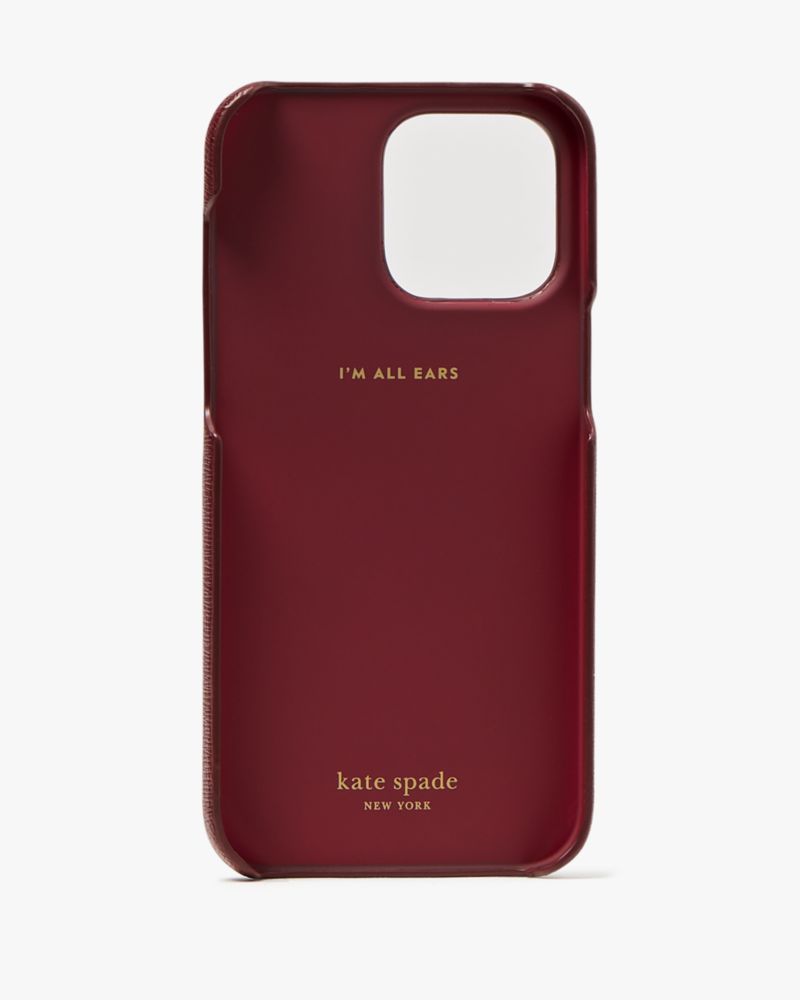 Kate Spade,Morgan Colorblocked iPhone 14 Pro Max Cardholder Case,Cordovan Multi