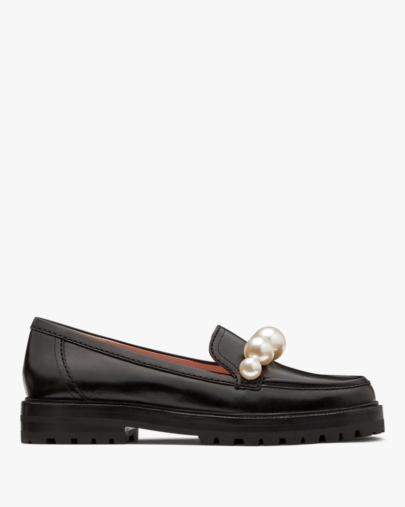 Kate Spade,Posh Pearl Loafer,Casual,Black