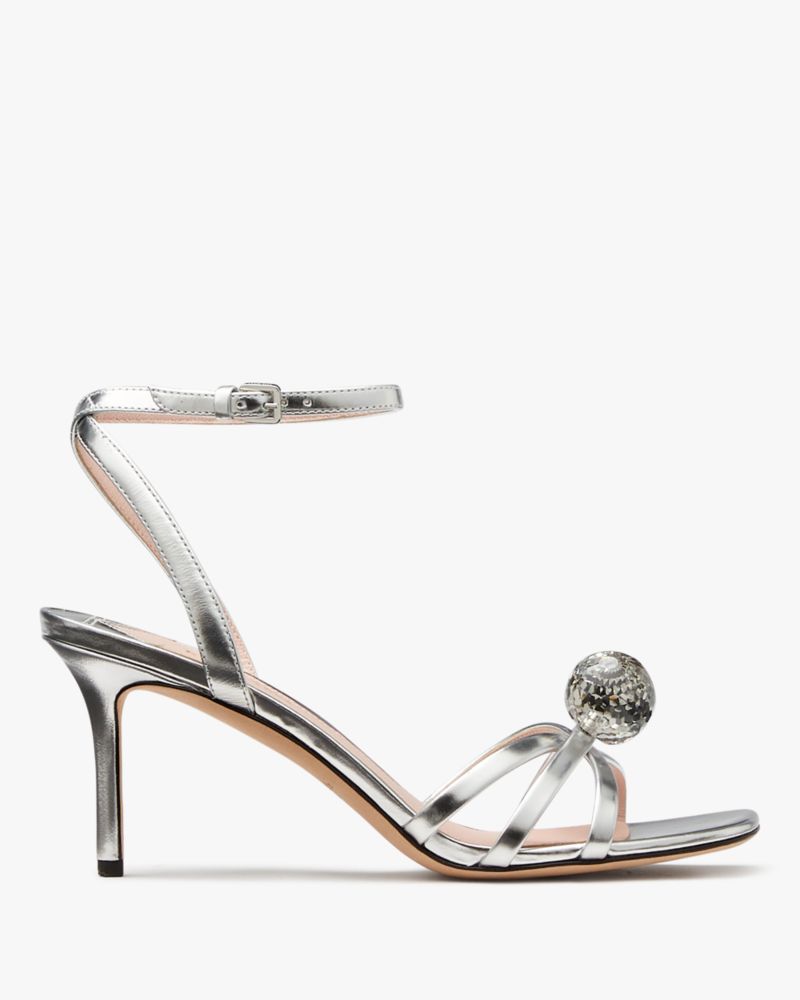 Kate Spade,Let's Dance Sandals,Silver