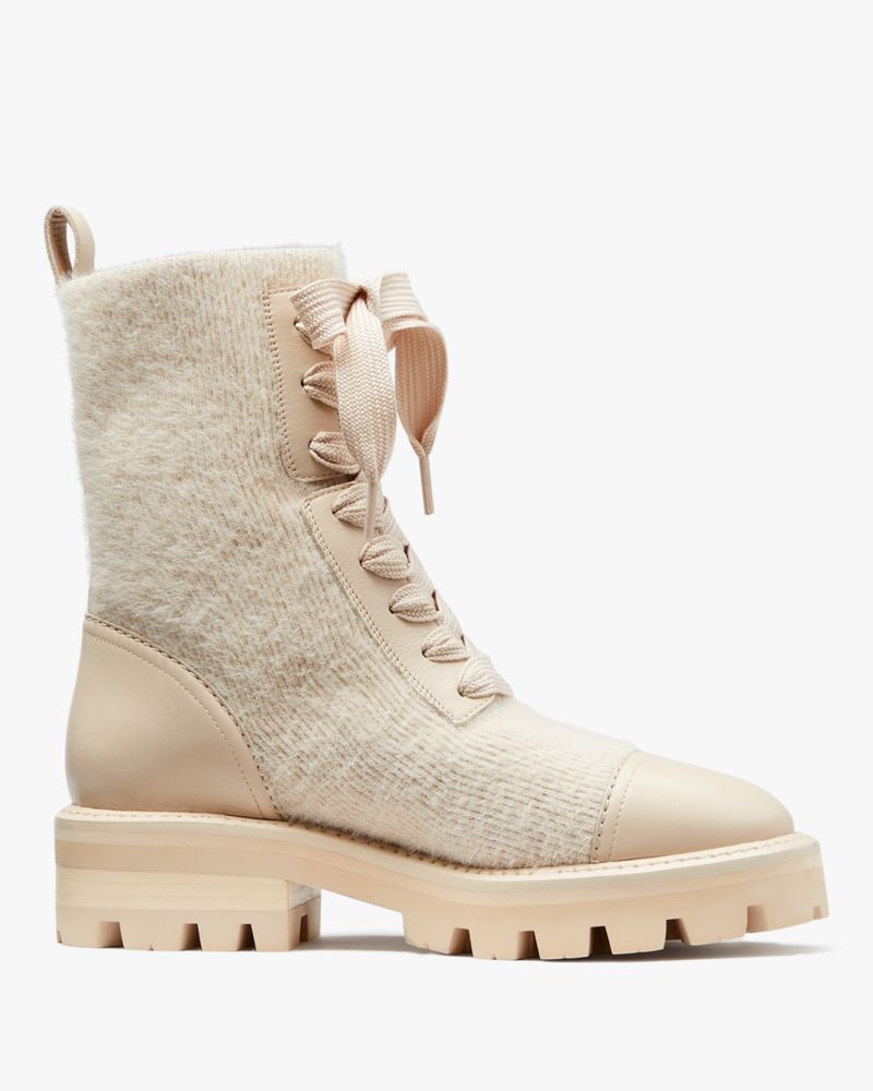 Kate Spade,Winton Lug Booties,Casual,Milk Glass