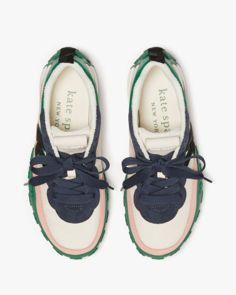 Kate Spade,K As In Kate Sneakers,Casual,Cream/ Verdant Green