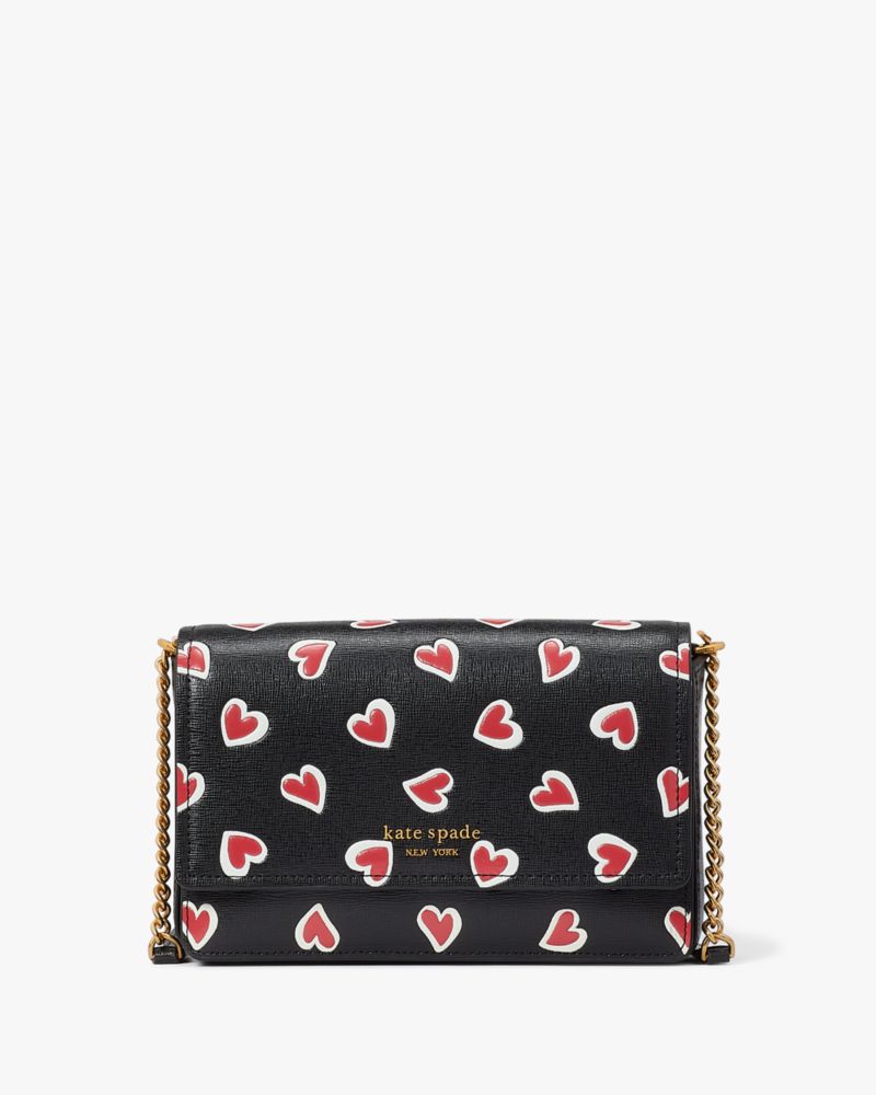 Morgan Stencil Hearts Flap Chain Wallet | Kate Spade New York