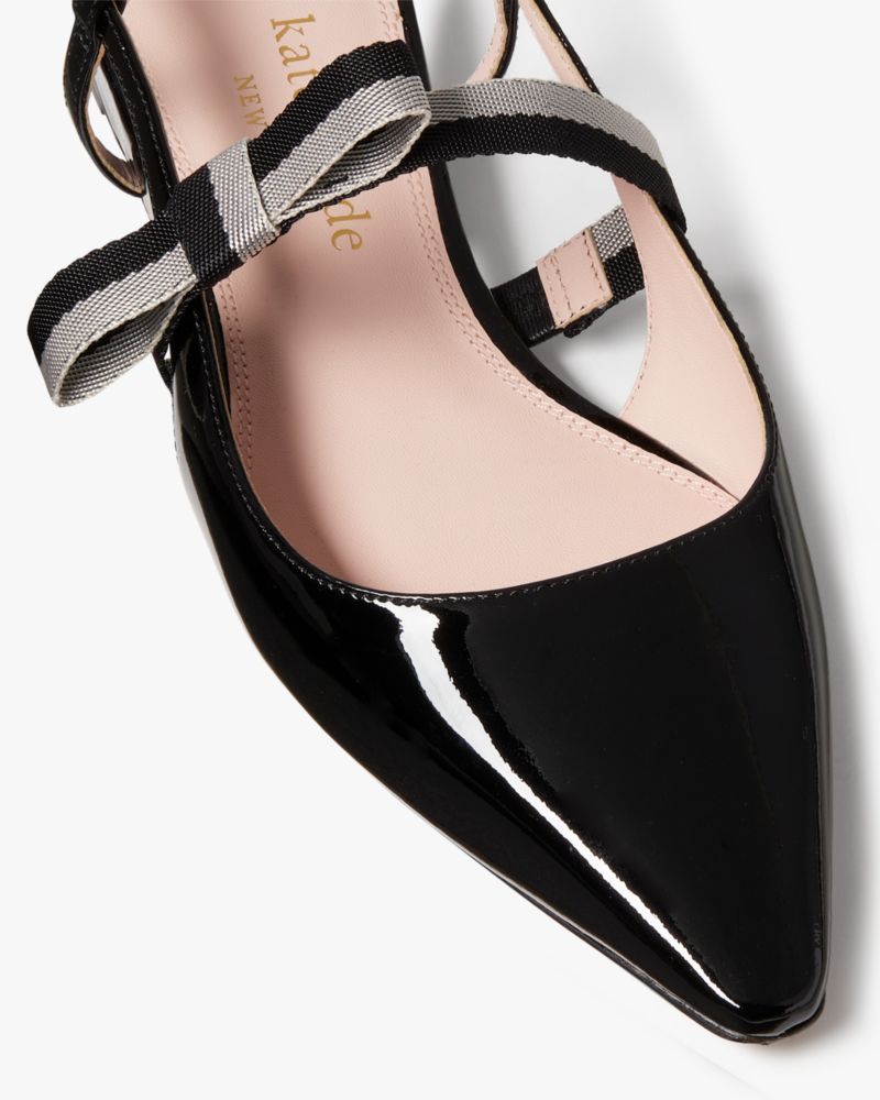 EVELYN Black Patent Point Toe Pump