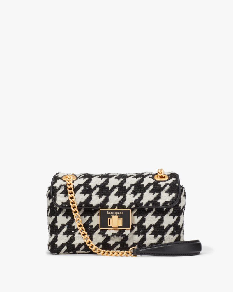 Kate Spade New York Evelyn Sequin Houndstooth Fabric Black Multi