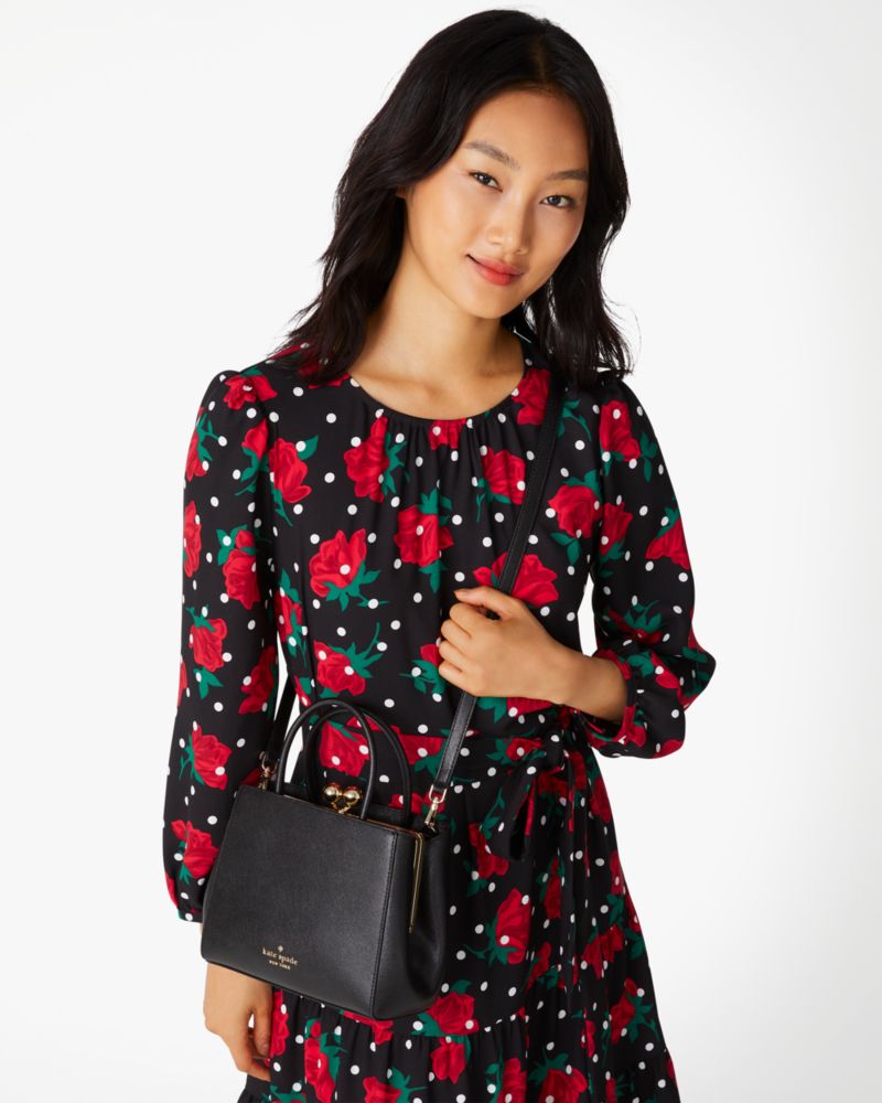 Kate Spade,Amour Mini Frame Satchel,Black