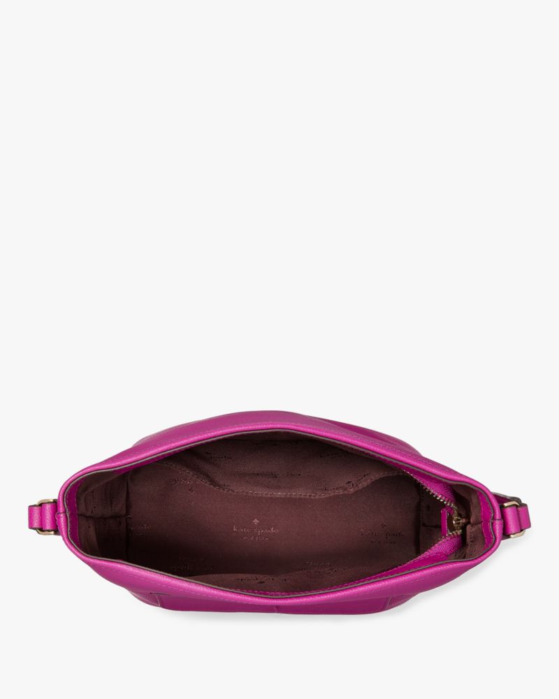 Kate Spade,Elsie Pebbled Leather Bucket Bag,Lining Leather,Shoulder Bag,Word Embellishment,Logo,Lined,Casual,