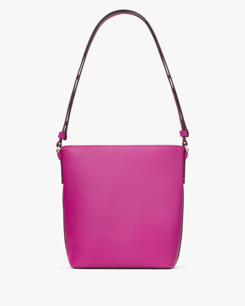 Kate Spade,Elsie Pebbled Leather Bucket Bag,Lining Leather,Shoulder Bag,Word Embellishment,Logo,Lined,Casual,