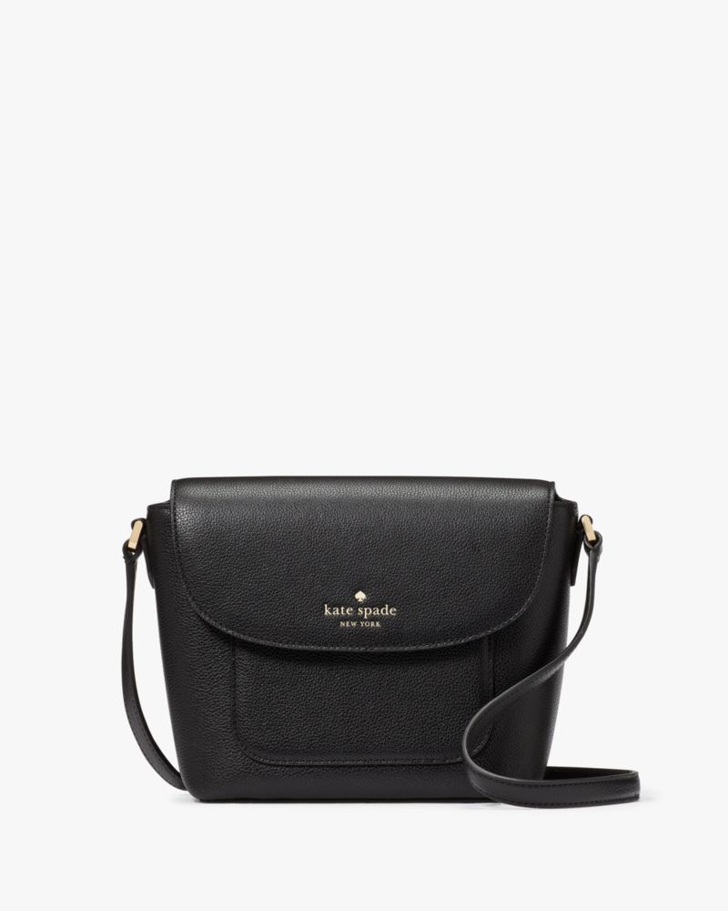 Kate Spade,Elsie Pebbled Leather Crossbody,Lining Leather,Crossbody,Logo,Word Embellishment,Lined,Casual,