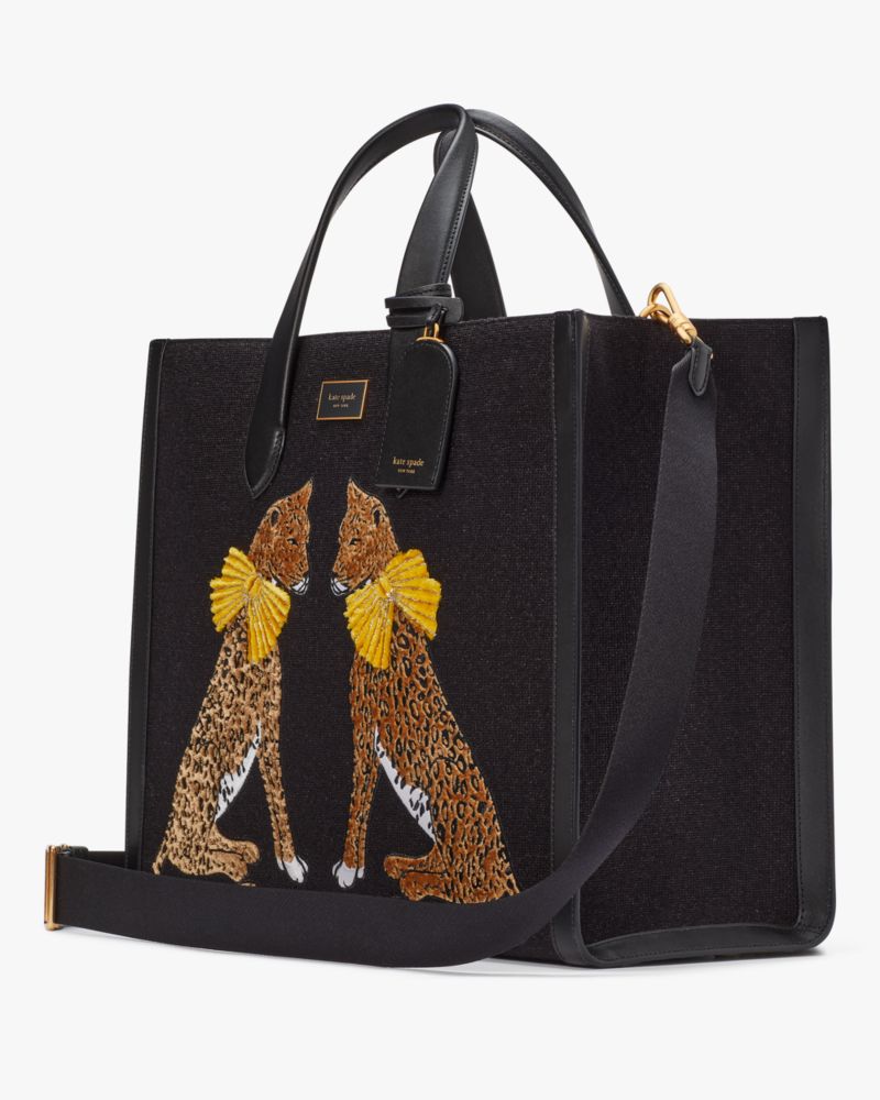 manhattan lady leopard large tote