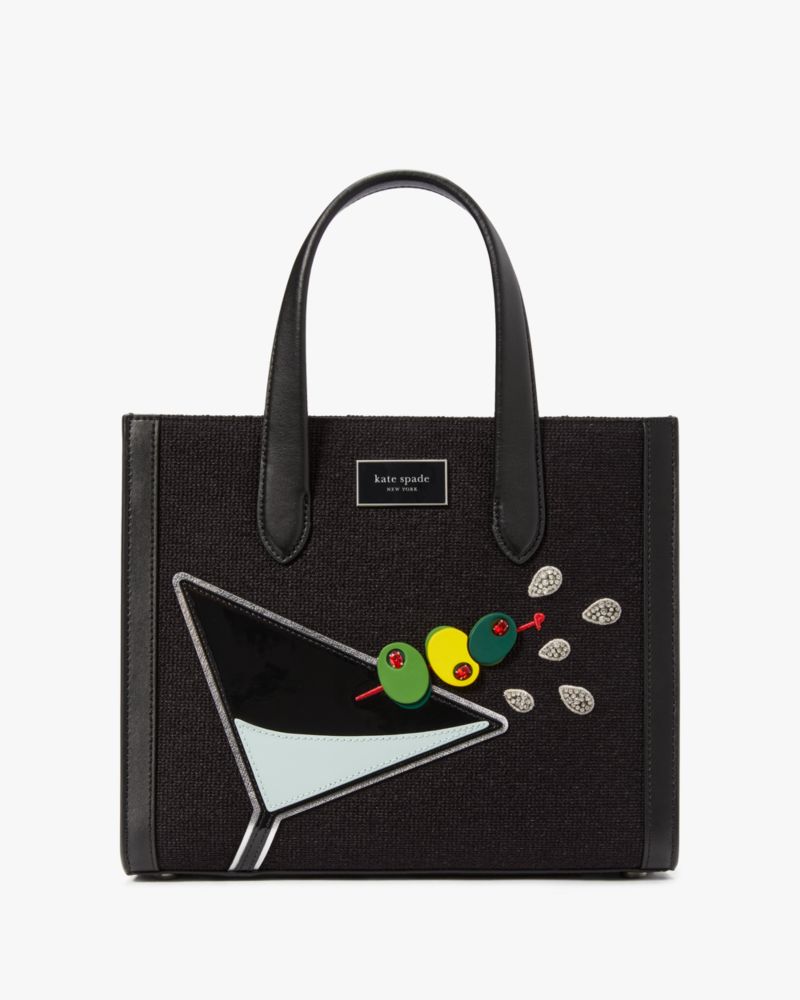 Kate Spade,マンハッタン マティーニ エンベリッシュド スモール トート,バッグ,ブラックマルチ