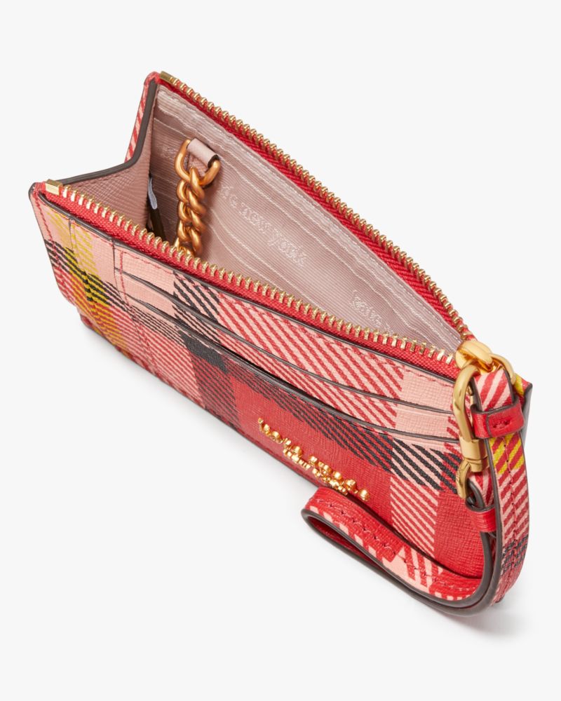 Morgan Museum Plaid Card Case Wristlet