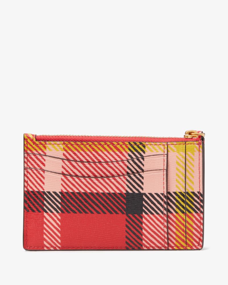 Kate Spade,Morgan Museum Plaid Card Case Wristlet,