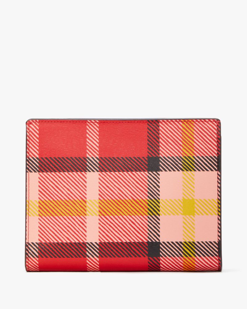 Kate Spade,Morgan Museum Plaid Gusseted Wristlet,