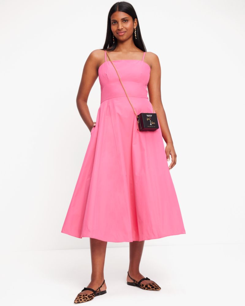 Kate Spade,Anita Poplin Dress,Pom Pom Pink