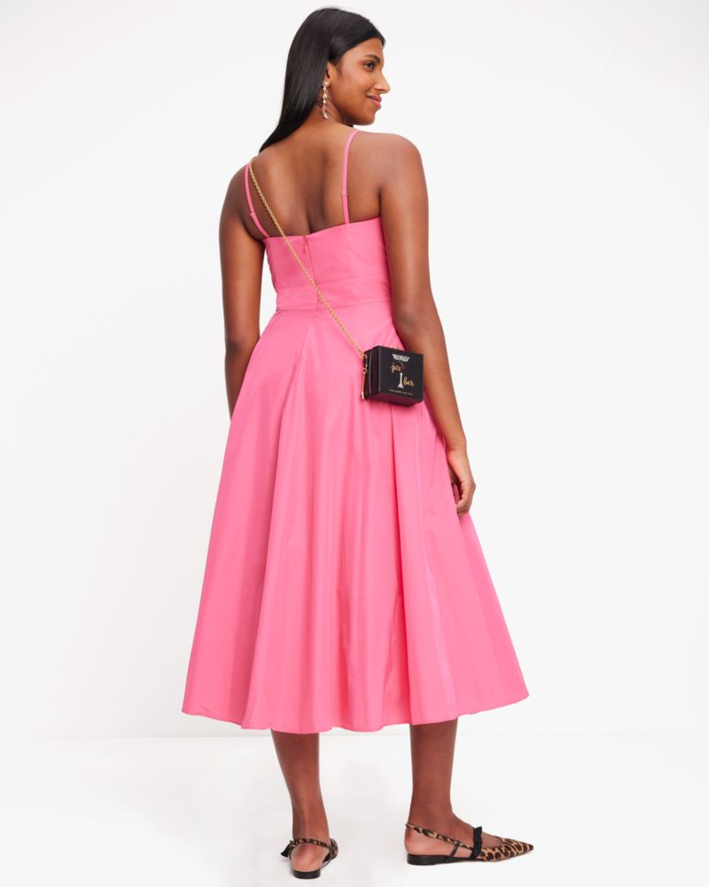 Kate Spade,Anita Poplin Dress,Lining Polyester,Spandex,Polyester,Cotton,Sundress,A-Line,No Embellishment,Adjustable,Day Party,Pink