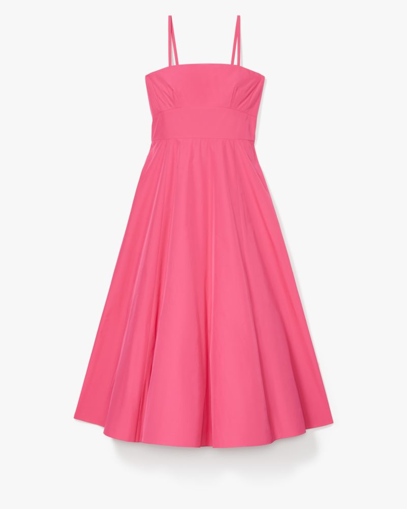 Kate Spade,Anita Poplin Dress,Lining Polyester,Spandex,Polyester,Cotton,Sundress,A-Line,No Embellishment,Adjustable,Day Party,Pink