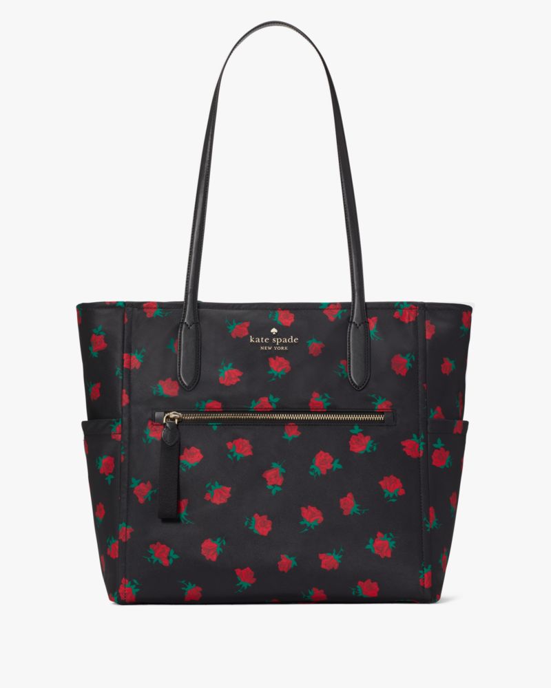 Kate Spade,チェルシー ローズ トス プリント トート,バッグ,ブラックマルチ