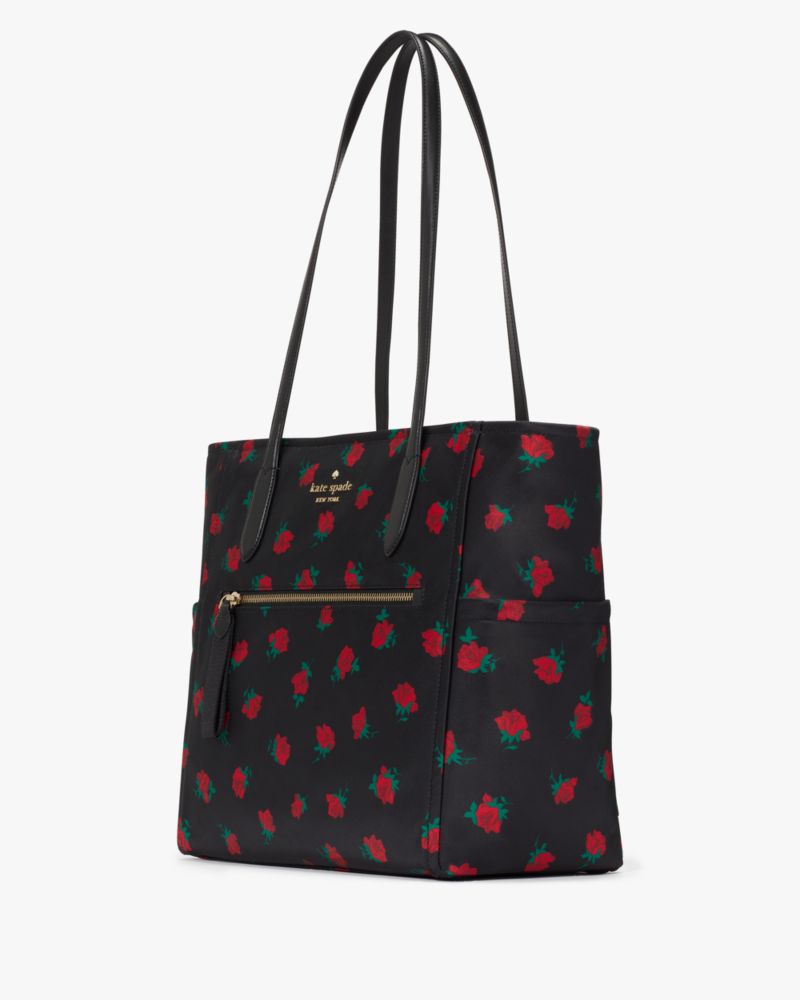 Kate Spade,チェルシー ローズ トス プリント トート,バッグ,ブラックマルチ