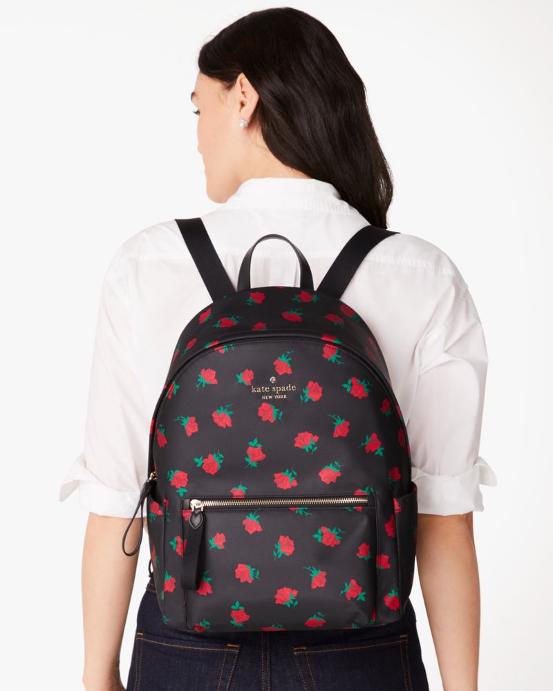 Chelsea Rose Toss Printed Large Backpack Kate Spade Outlet