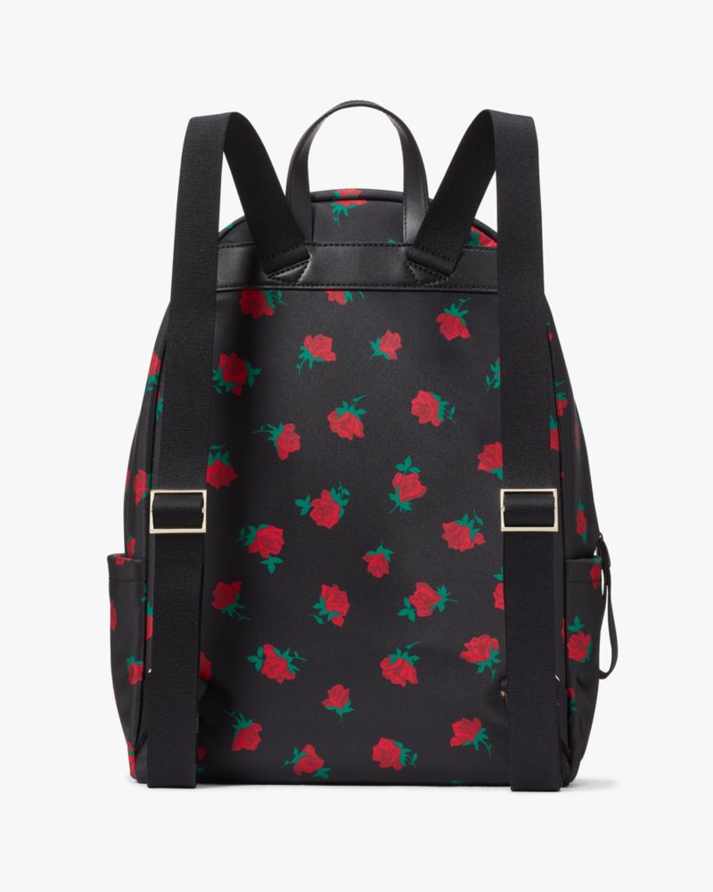 Black bookbag cheap with roses