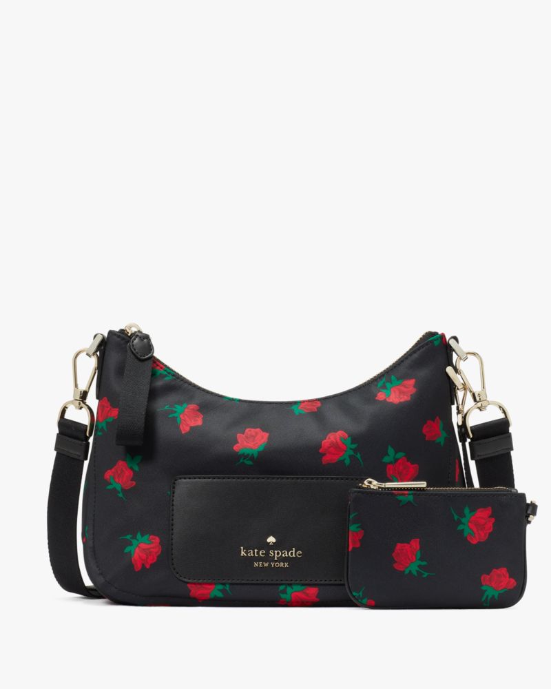 Kate Spade New York Madison Rose Toss Printed Saddle Bag