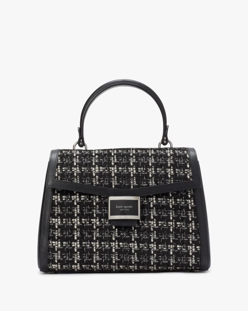 Kate Spade,Katy Tweed Medium Top-handle Bag,Black Multi