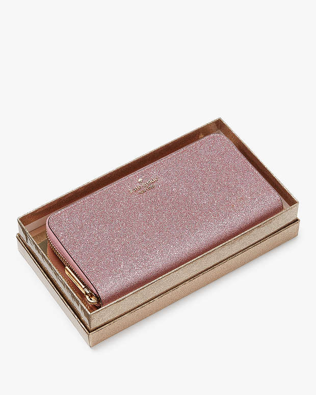 Glimmer Boxed Large Continental Wallet | Kate Spade Outlet