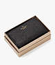Kate Spade,Glimmer Glitter Medium Compact Bifold Wallet,Black