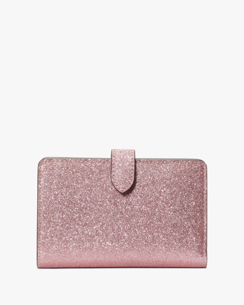 Pink glitter discount kate spade wallet