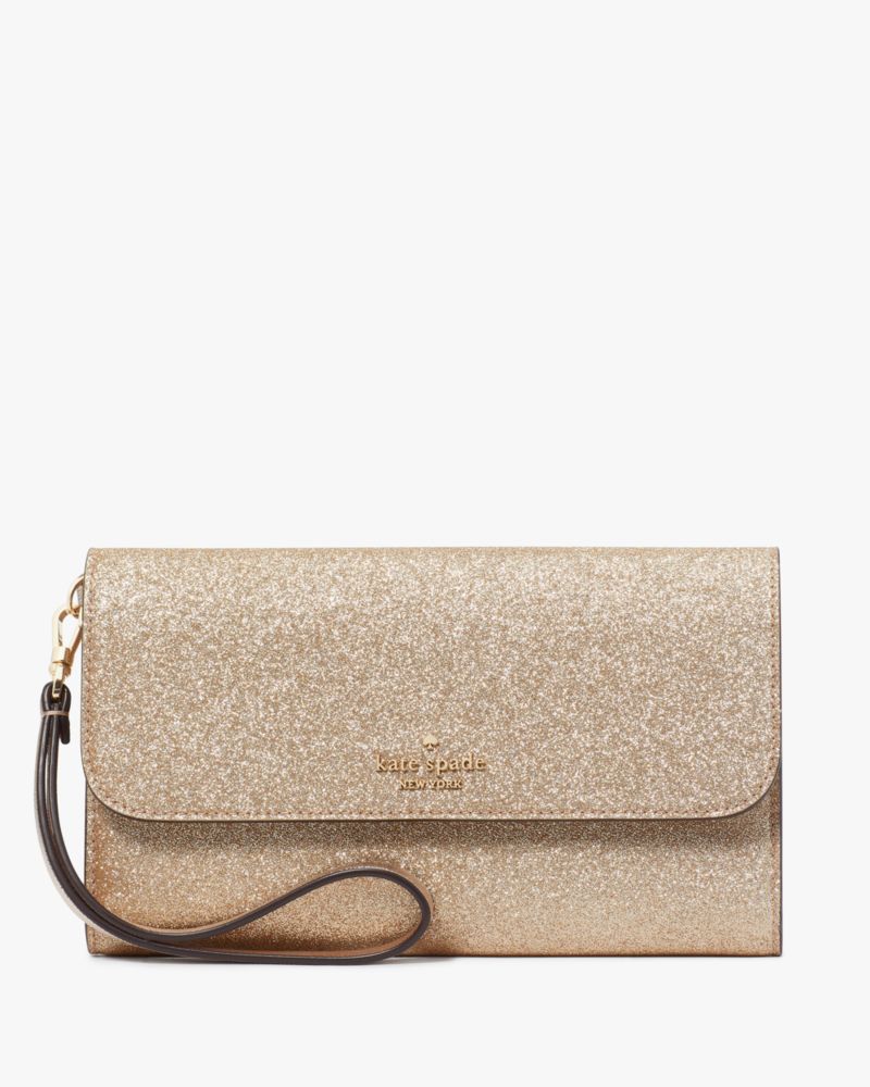 Glimmer Boxed Medium Flap Wristlet | Kate Spade Outlet