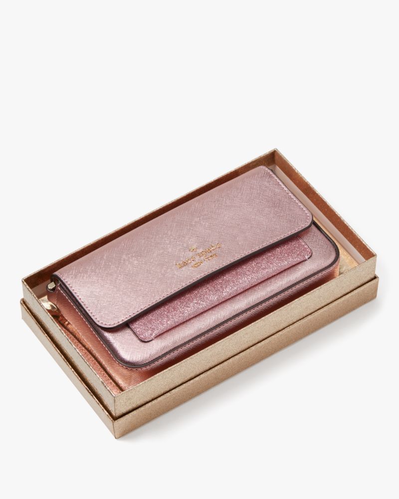 Kate spade discount wallet pink glitter