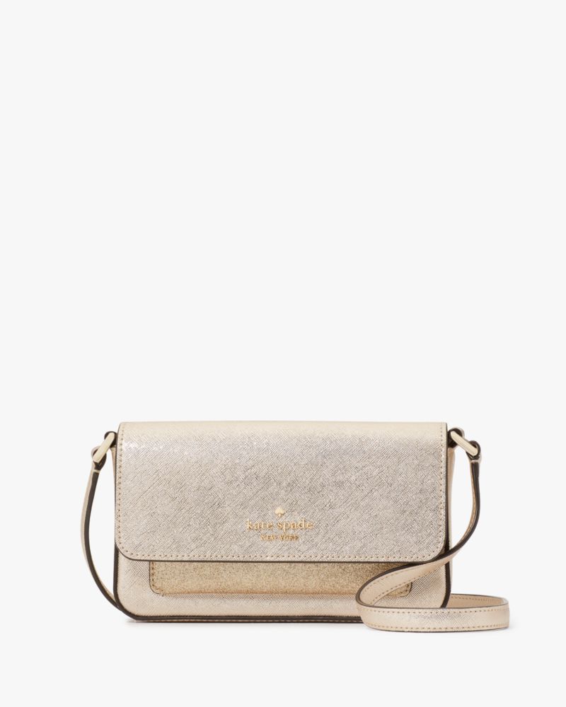 Kate Spade,Glimmer Boxed Crossbody Duo,Gold