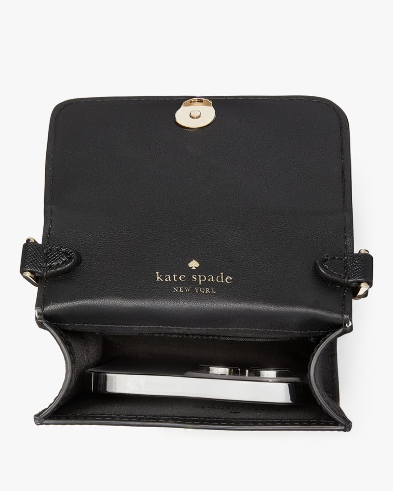 Kate Spade,グリマー グリッター ミックスド マテリアル ノース サウス フラップ フォン クロスボディ,テック,