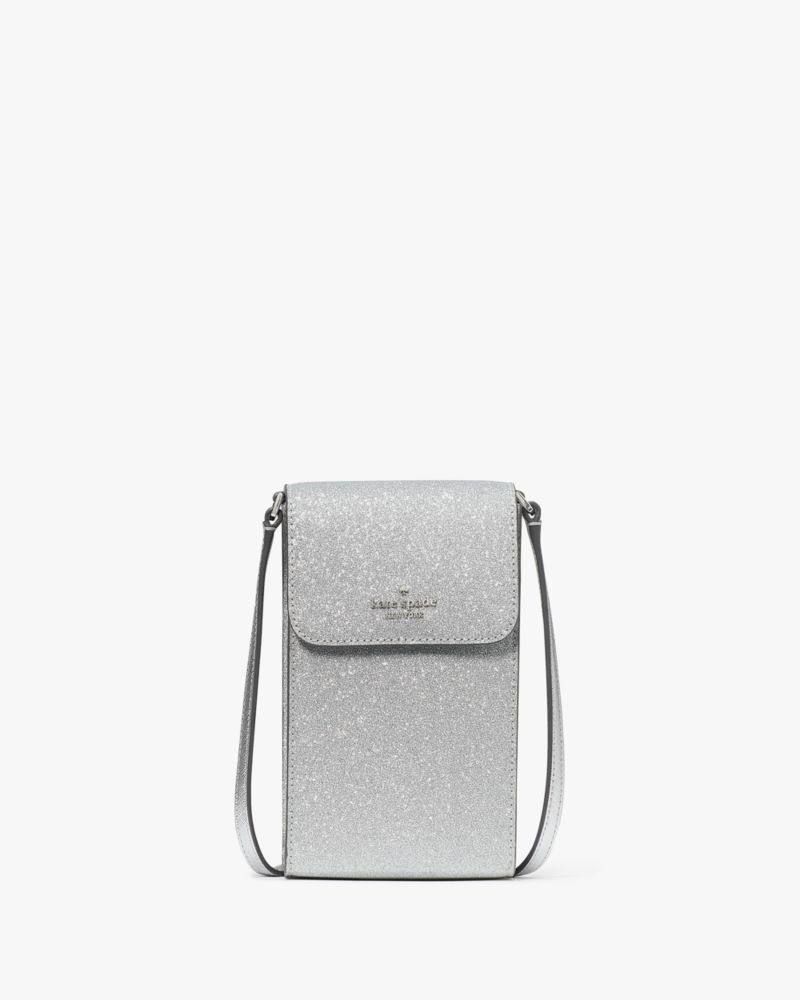 Kate Spade,Glimmer North South Phone Crossbody,Lunar Light