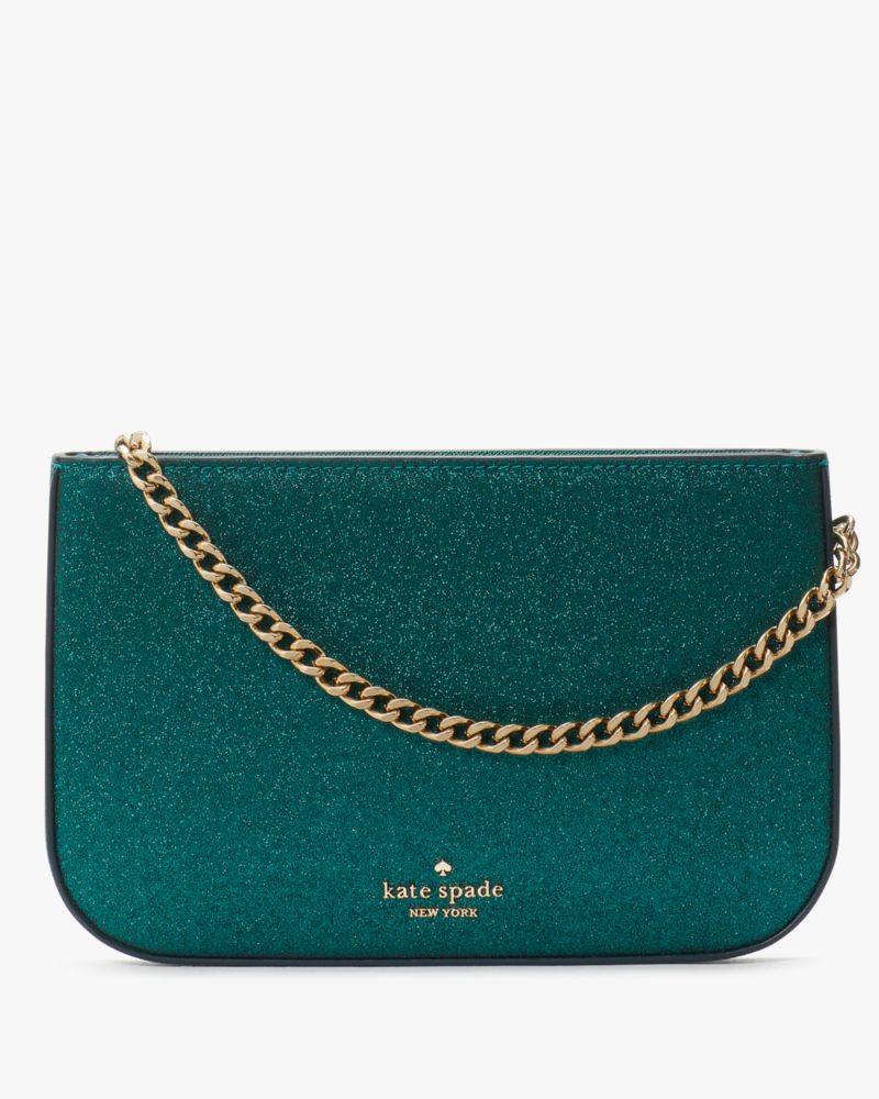 Kate Spade,グリマー グリッター ミックスド マテリアル ポシェット,バッグ,フェスティブティール