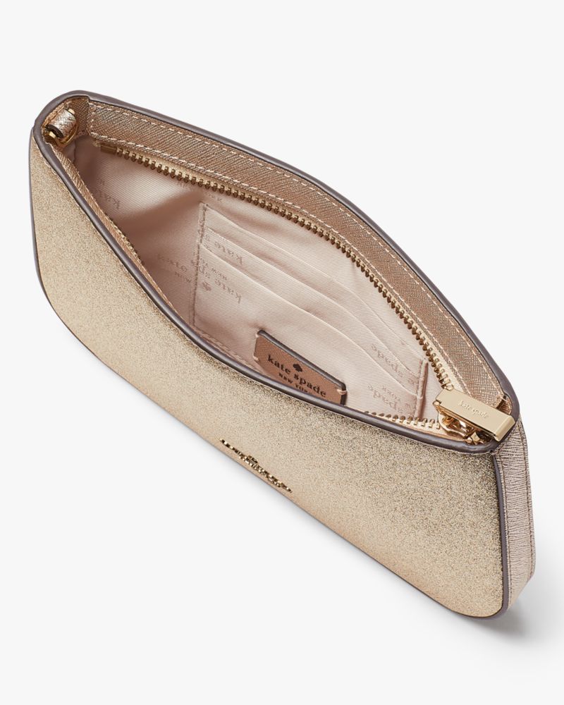Kate Spade,グリマー グリッター ミックスド マテリアル ポシェット,ショルダー・クロスボディ,ゴールド