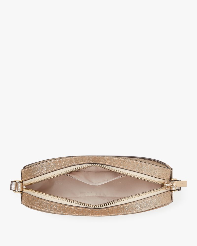 Kate Spade,Glimmer Oval Camera Bag,Beige