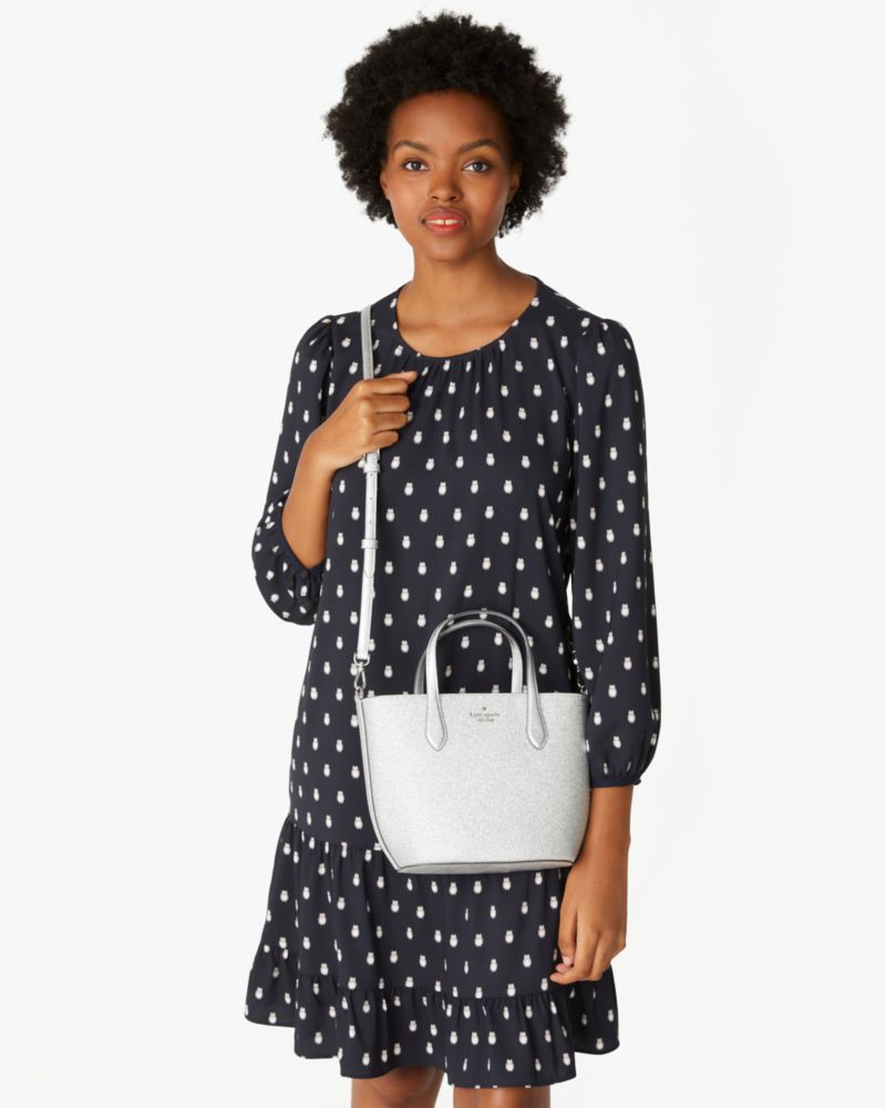 Kate Spade,Glimmer Satchel,Gray