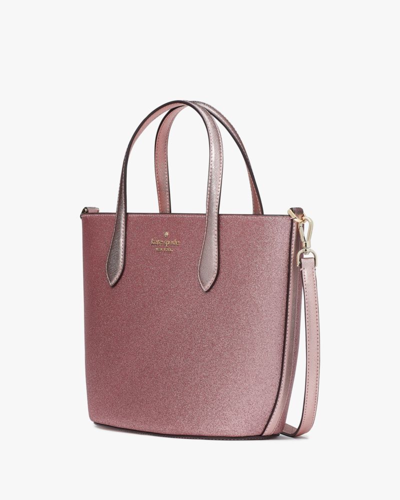 Kate Spade,グリマー グリッター ミックスド マテリアル サッチェル,バッグ,ミトンピンク