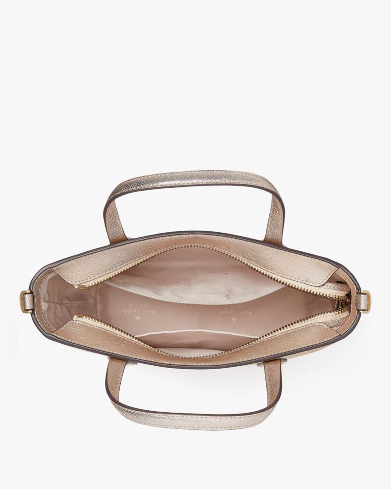 Kate Spade,グリマー グリッター ミックスド マテリアル サッチェル,バッグ,ゴールド
