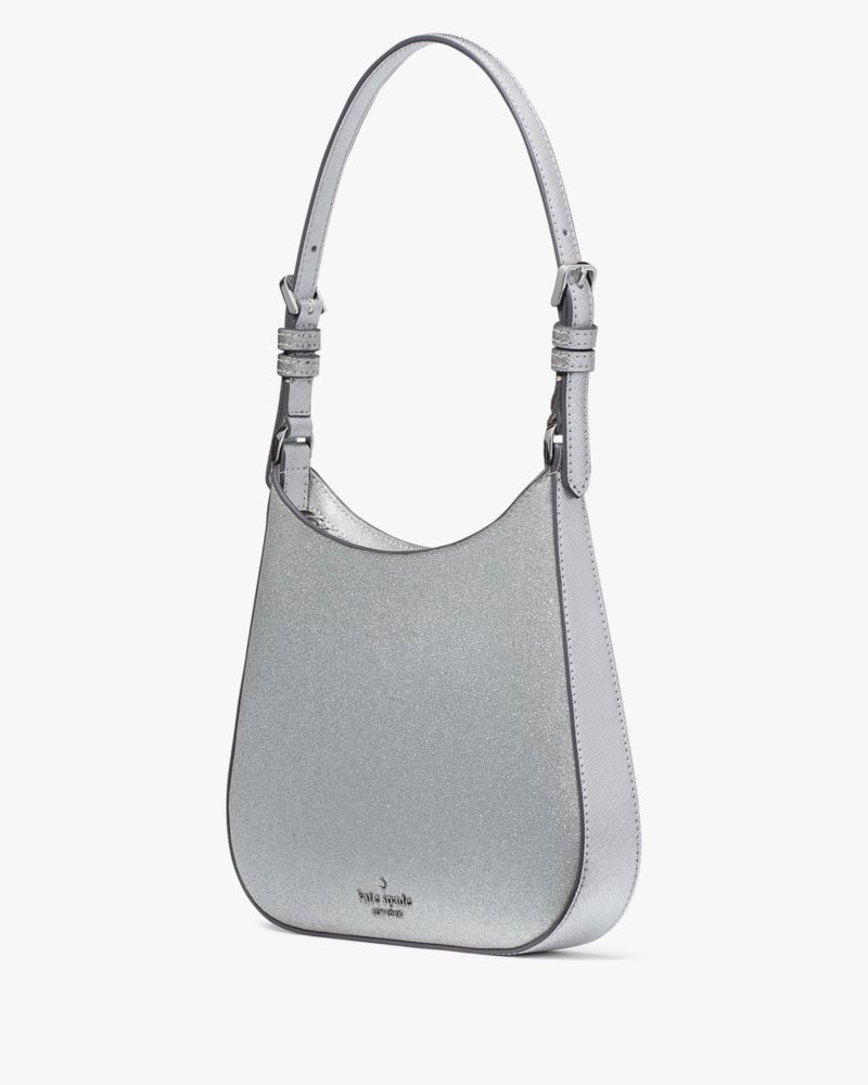 Kate Spade,Glimmer Glitter Shoulder Bag,Lunar Light