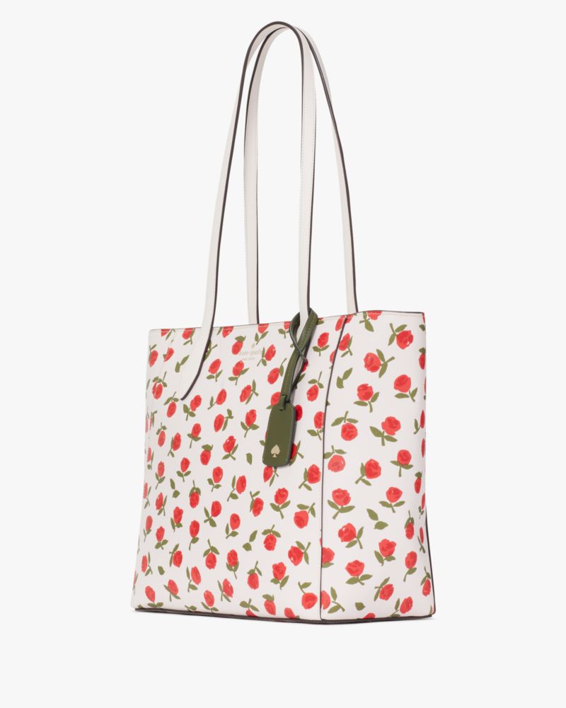 Kate Spade,Dana Tote,Tote,PVC,No Embellishment,Casual,White