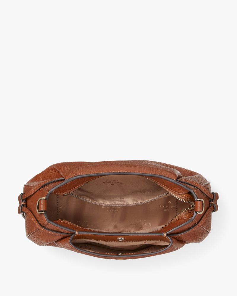 Kate Spade,Dumpling Crossbody,Leather,Crossbody,Metal Material,Logo,Metal,Lined,Casual,