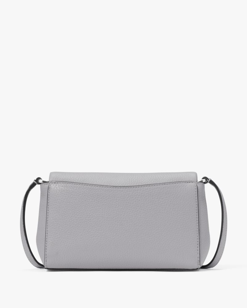 Kate Spade,Leila Mini Crossbody,Lining Leather,Crossbody,Logo,Metal,Lined,Casual,Gray